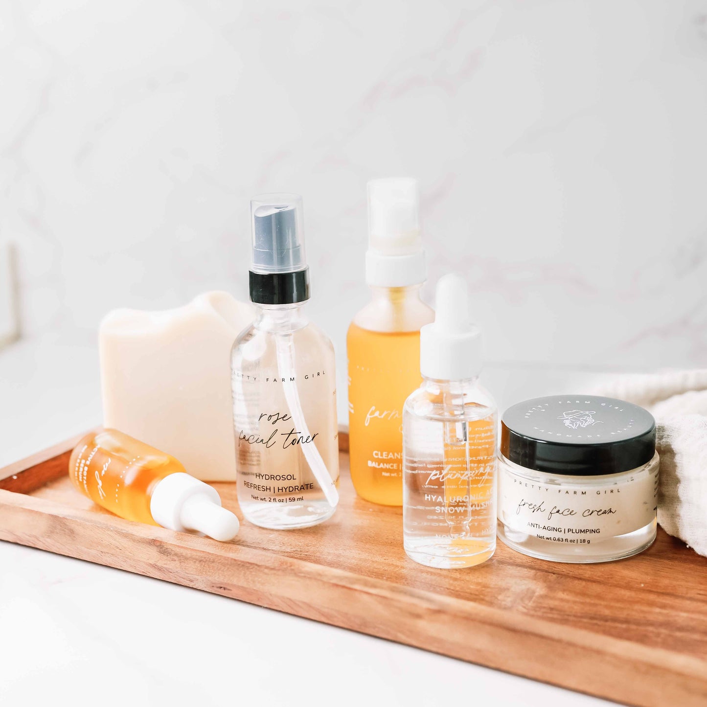 Pretty Farm Girl Anti-Aging Skincare Routine Kit | 7-Piece Essentials Set