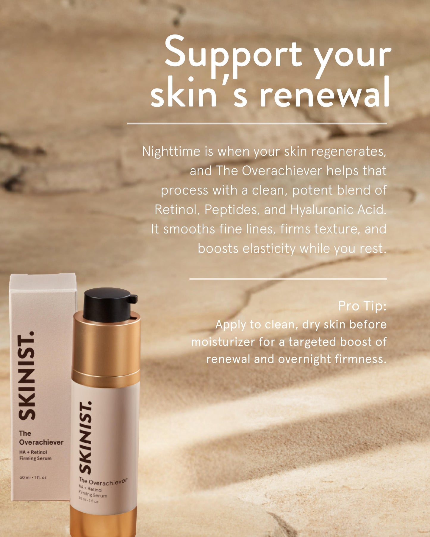 The Overachiever | Hydrating Night Serum with Hyaluronic Acid & Retinol