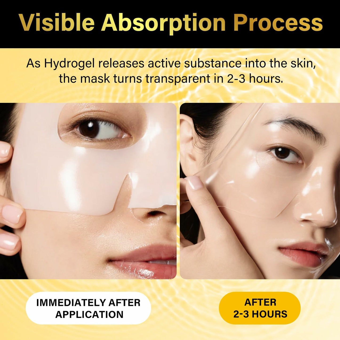 Snail Mucin 96% Hydrogel Face Mask | Korean Skin Care | 4-Pack