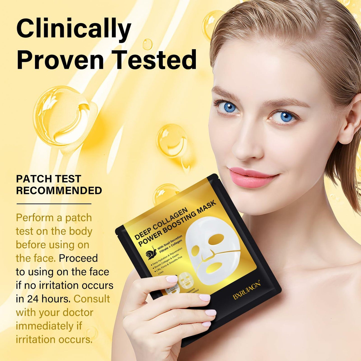 Snail Mucin 96% Hydrogel Face Mask | Korean Skin Care | 4-Pack